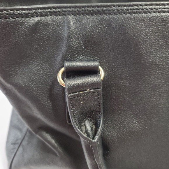 Kate Spade New York Primrose Hill Goldie Bow Satchel Black Leather Handbag Purse - Picture 9 of 16